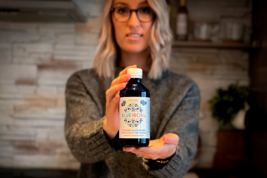 BlueIron Original bottle. BlueIron Original is a liquid iron supplement for all ages. BlueIron Original bottle. BlueIron Original is a liquid iron supplement for all ages.